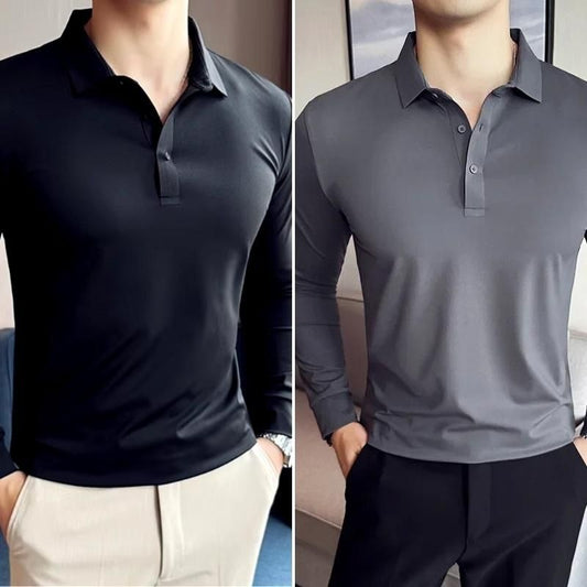 Stretchable Full Sleeves Collar Shirt (Pack of 2)